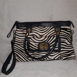 Nordstrom Calf Hair Zebra Print Crossbody Bag